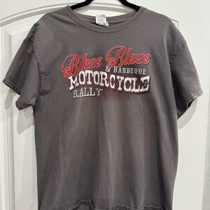 Gray Motorcycle Rally T-Shirt - Fayetteville, AR